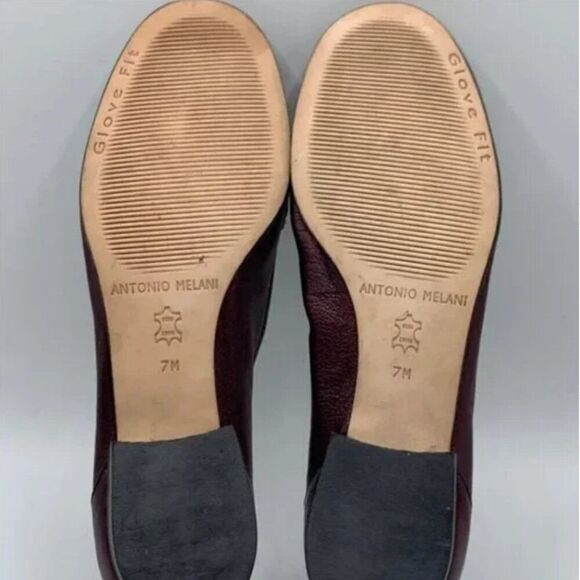 Antonio Melani Women's Maroon Iridescent Loafers Flat w/Rhinestone Detail Size 7 - Picture 7 of 11